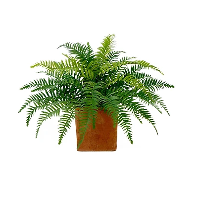 22" Artificial Fern Plant in Decorative Planter