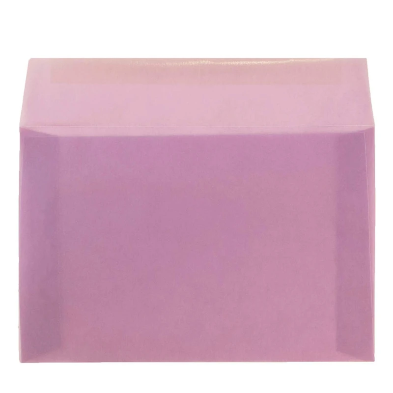 JAM Paper 6" x 9" Translucent Lilac Vellum Envelopes, 25ct.