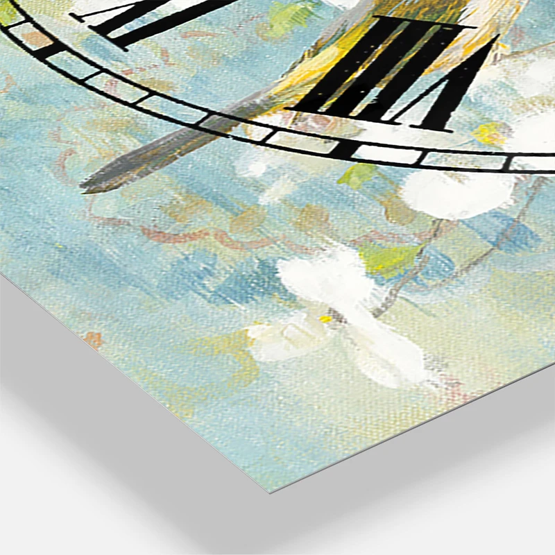 Designart 'Birds On Blossom Traditional Multipanel Wall Clock