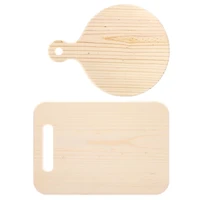 Good Wood by Leisure Arts® 2-Piece Circle and Rectangle Wood Cutting Board Set