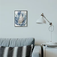 Stupell Industries Shell Coral Blue Beach Design Framed Wall Art
