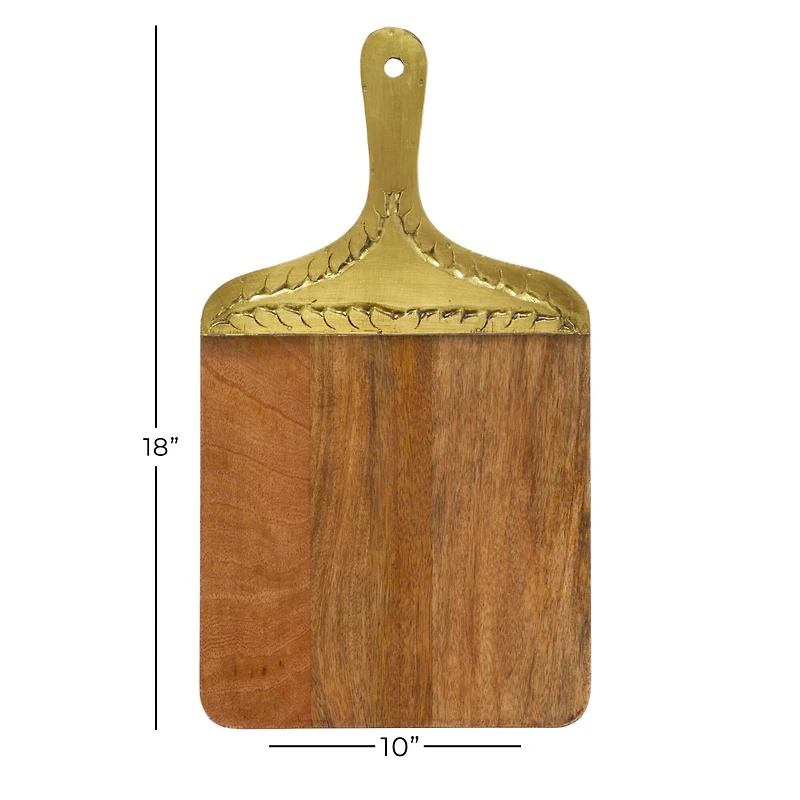 18" Brown Wood Natural Decorative Cutting Board