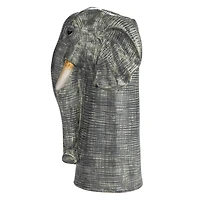 Hello Honey® 11" Gray & White Hand-Painted Decorative Stoneware Elephant Vase