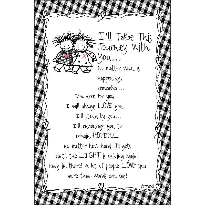 Children of the Inner Light® by Marci Art I'll Take This Journey with You Pink Ribbon Plaque