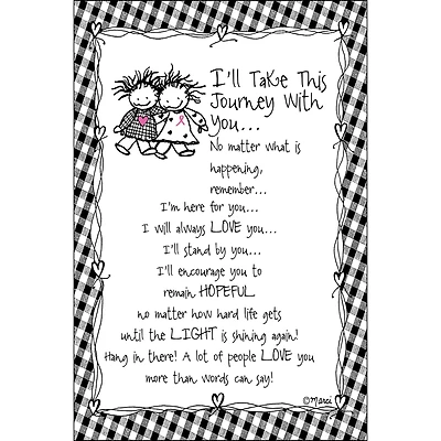 Children of the Inner Light® by Marci Art I'll Take This Journey with You Pink Ribbon Plaque