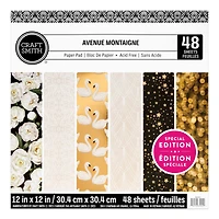 Craft Smith 12" x 12" Avenue Montaigne Paper Pad, 48 Sheets