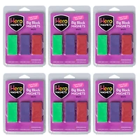 Hero Magnets™ Big Block Magnets, 6 Packs of 3