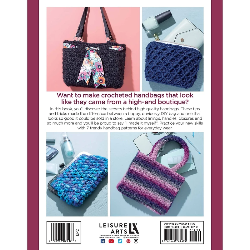 Leisure Arts® Handcrafted Handbags Book #3 Intermediate