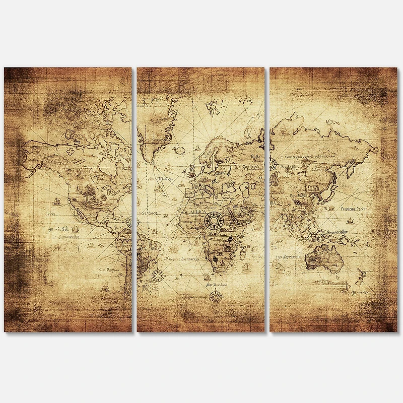Designart - Ancient Map of The World IV