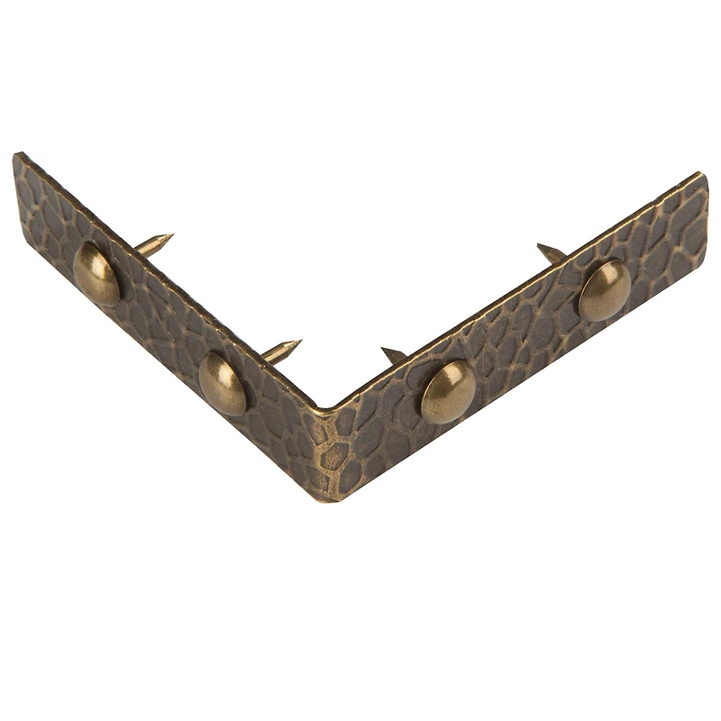Dritz® Home Antique Brass Small Textured Right Angle Corners, 4 Sets