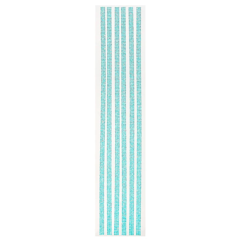 12 Packs: 6 ct. (72 total) Aqua Iridescent Micro Gem Strips by Recollections™