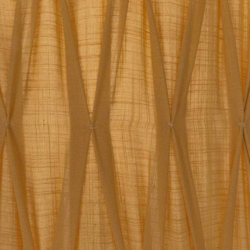 Hello Honey® 16" Cream & White Round Cotton Slub Pleated Pendant Lamp