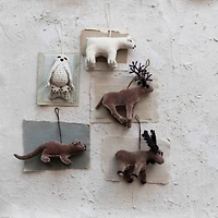 Hello Honey® 6" Brown Velvet Caribou Ornament