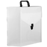JAM Paper 10" x 12" Clear Plastic Portfolio File Carry Case