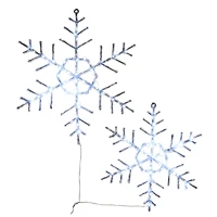 Ice Crystal Snowflake Set with 200 Cool White Micro UL LED Lights