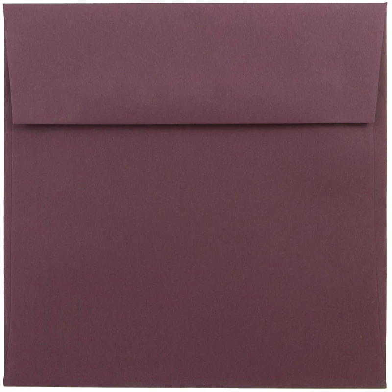 JAM PAPER 6 x 6 Premium Square Invitation Envelopes, Burgundy, 25/Pack