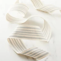 2.5" x 25ft. Stripe Faux Cotton Wired Ribbon by Celebrate It™