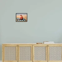 Stupell Industries Polka Dot Bikini Sea Lion Tropical Drink Beach Scene Framed Wall Art