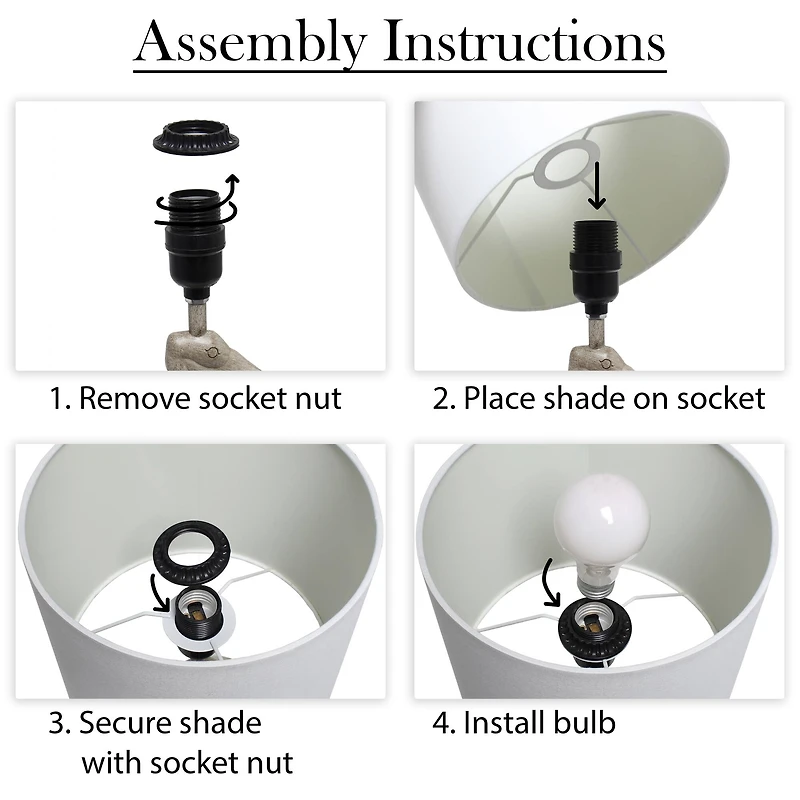 Simple Designs™ 17" Beige Wash Sitting Pelican Table Lamp with White Shade