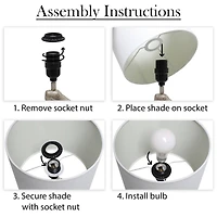 Simple Designs™ 17" Beige Wash Sitting Pelican Table Lamp with White Shade