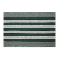 DII® Cabana Stripe Handwoven Recycled Yarn Rug