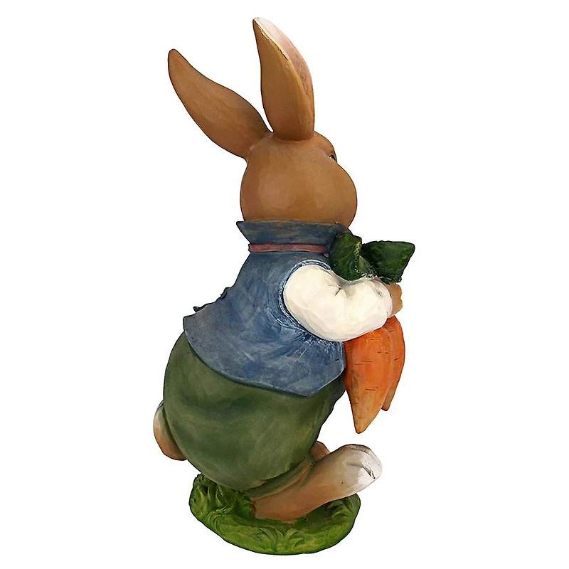 Design Toscano 12" Bunny Hop Lane Father Rabbit Statue