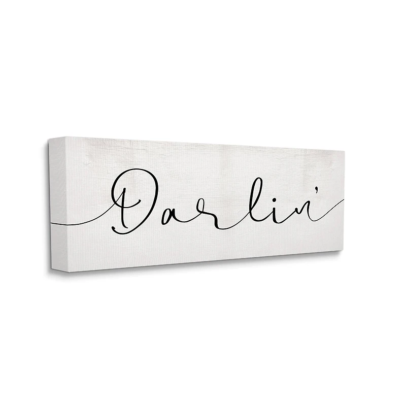 Stupell Industries Darlin' Canvas Wall Art