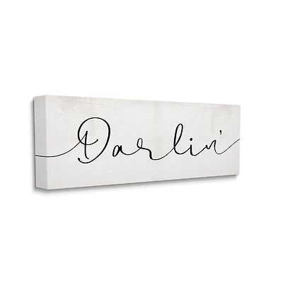 Stupell Industries Darlin' Canvas Wall Art