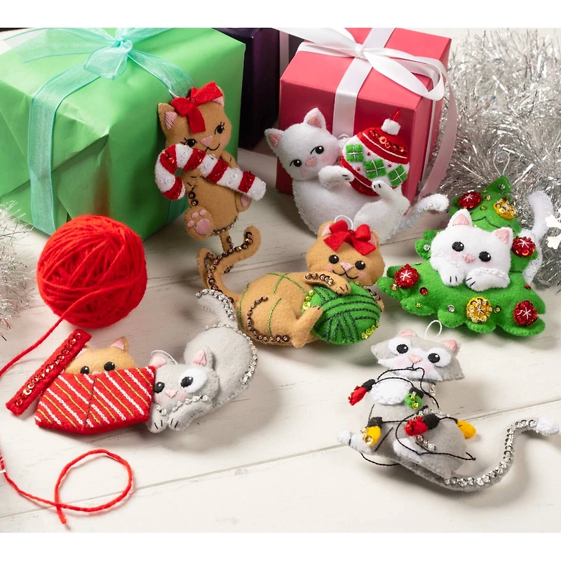 Bucilla® Frisky Kitties Felt Ornament Kit
