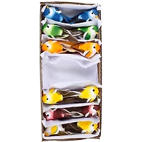 JAM Paper 2" Jewel Tone Bird Floral Accessories, 12ct.