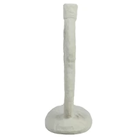 Hello Honey® 12" Ivory Modern Sculptural Double Taper Candle Holder