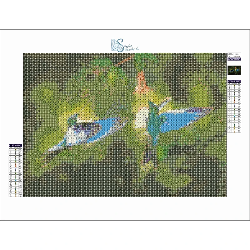 Sparkly Selections Hummingbirds Diamond Painting Kit, Round Diamonds