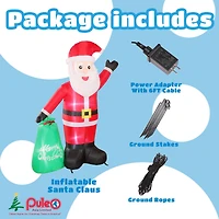 8ft. Inflatable Christmas Santa with Warm White LED Lights