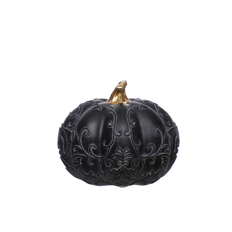6" Black Pumpkin Tabletop Décor by Ashland®