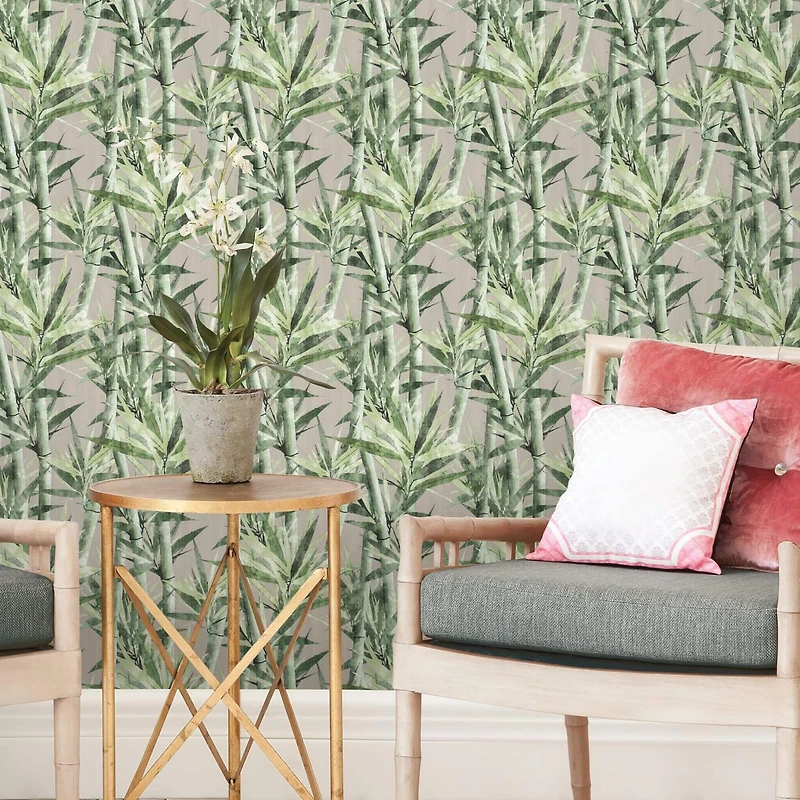 RoomMates Lucky Bamboo Peel & Stick Wallpaper