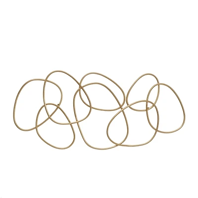 Gold Contemporary Abstract Wall Decor, 43" x 1" x 22"