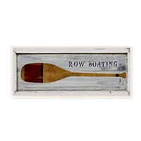 Stupell Industries Rustic Gray Oar Row Boating Wooden Wall Accent