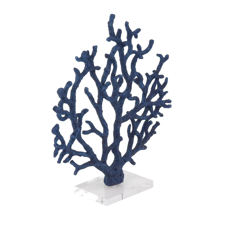 16" Blue Coastal Coral Sculpture