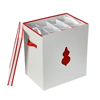 Household Essentials Red & White Ornament Storage Box
