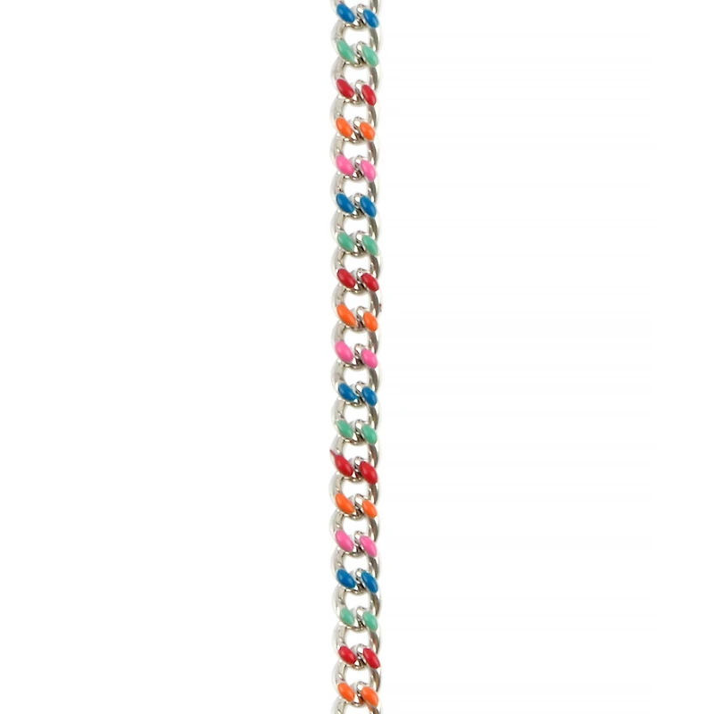 18" Rhodium Enamel Curb Chain by Bead Landing™