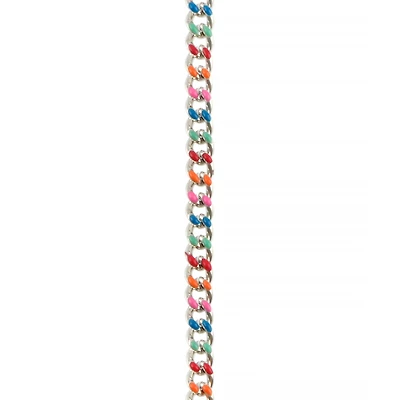 18" Rhodium Enamel Curb Chain by Bead Landing™