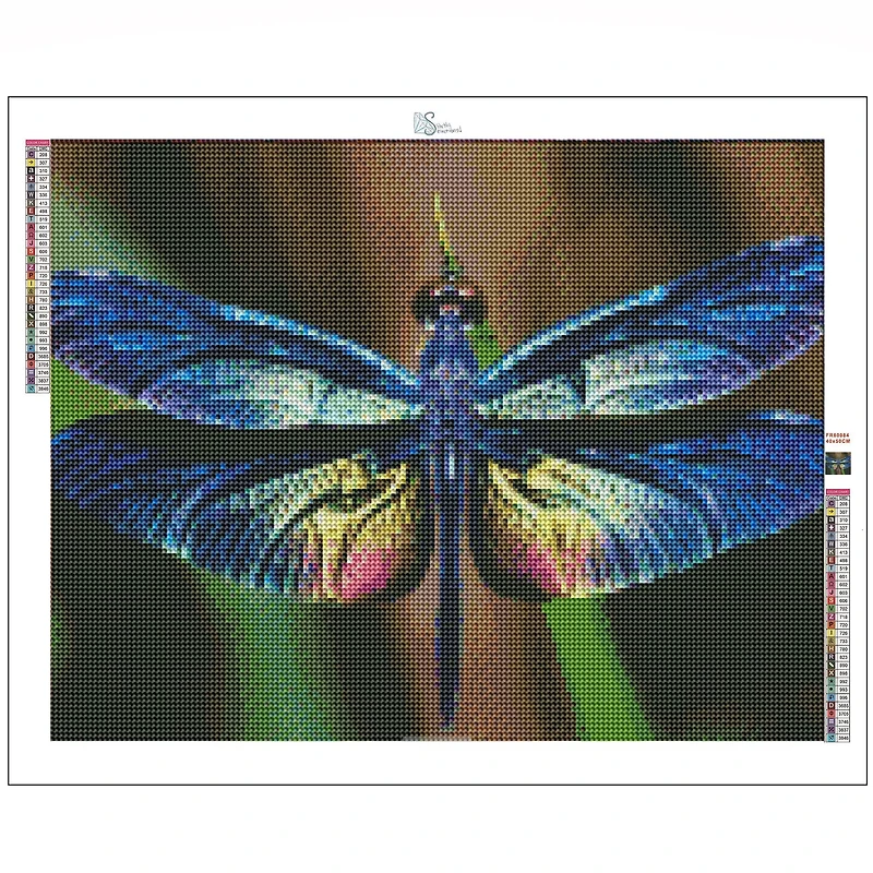 Sparkly Selections Dragonfly 30cm x 40cm Diamond Painting Kit, Round Diamonds