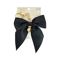 Blue Moon Studio™ Black Fabric Bow Bag Charm