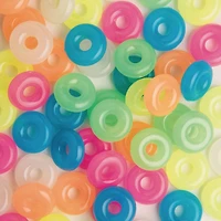 The Beadery® Glow in the Dark Plastic Ring Beads, 14mm