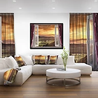 Designart - Open Window to Rural Landscape
