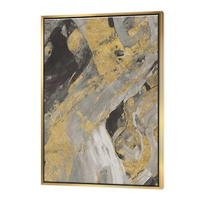 Designart - Marble Gold and Black