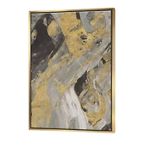 Designart - Marble Gold and Black