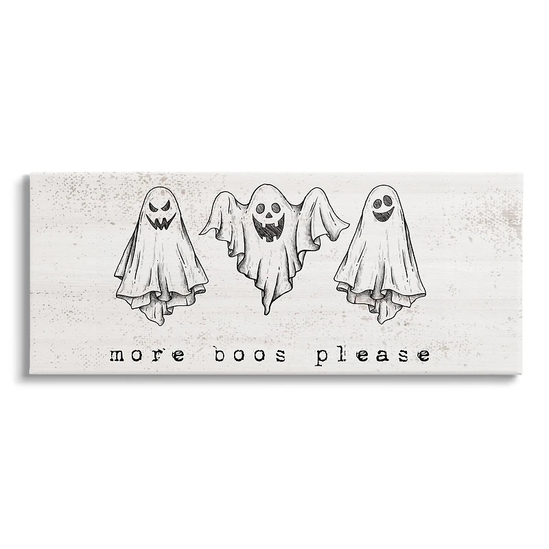 Stupell Industries More Boos Please Scary Ghosts Canvas Wall Art
