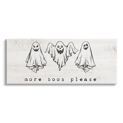 Stupell Industries More Boos Please Scary Ghosts Canvas Wall Art