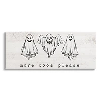 Stupell Industries More Boos Please Scary Ghosts Canvas Wall Art